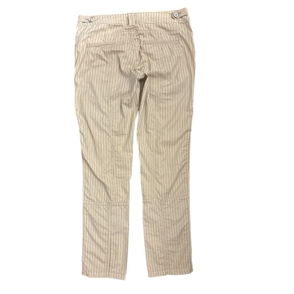 Anthropologie HEI HEI Cream Beige Striped Beachwalk Trouser Pant Women's Size 26 - Picture 2 of 9